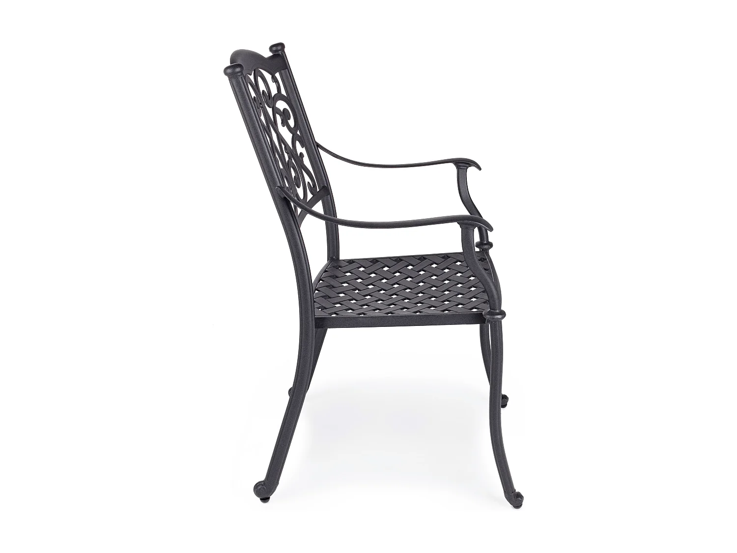 Chaise de jardin aluminium moulée anthracite Kofiam - Lot de 2