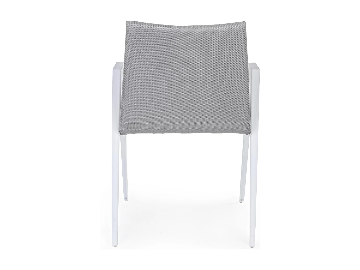 Fauteuil de jardin en aluminium blanc et gris Livya - Lot de 2
