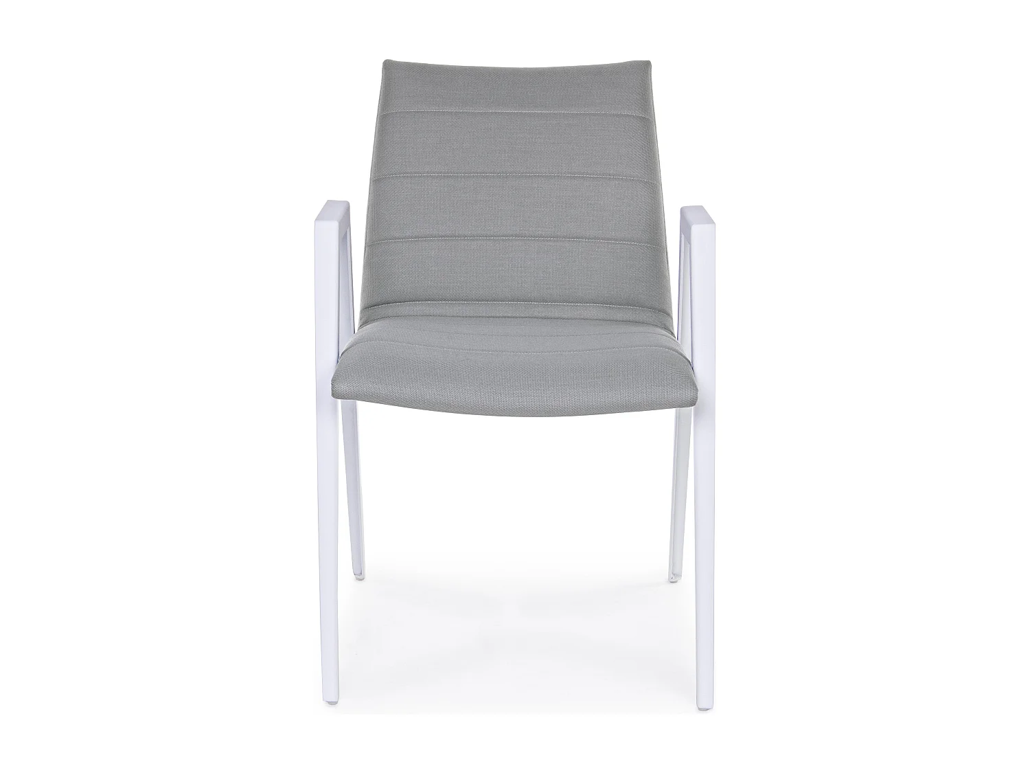 Fauteuil de jardin en aluminium blanc et gris Livya - Lot de 2