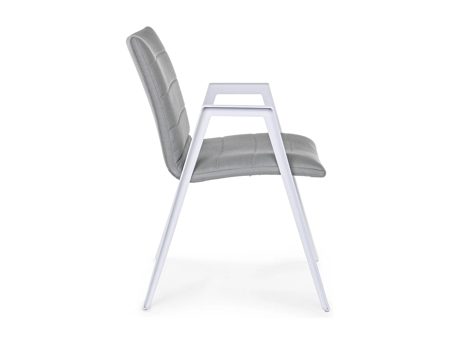 Fauteuil de jardin en aluminium blanc et gris Livya - Lot de 2