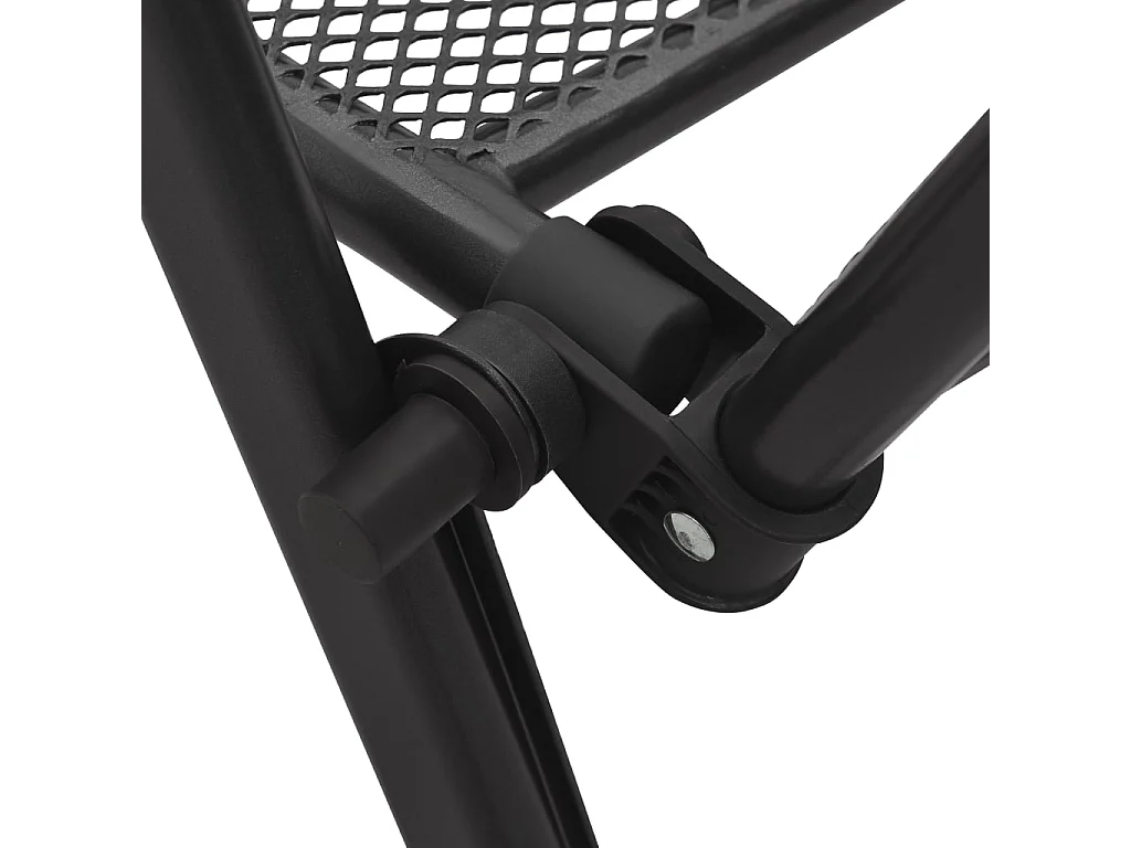 Chaises pliables en maille 4 pcs Acier Anthracite