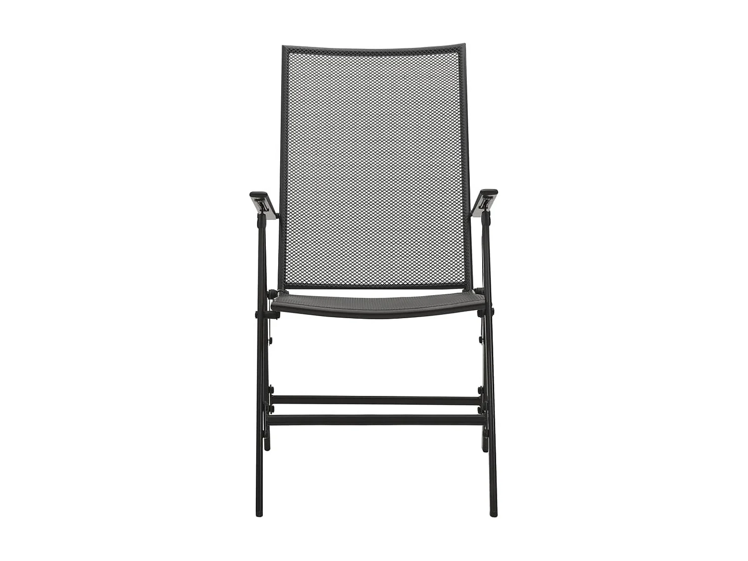 Chaises pliables en maille 4 pcs Acier Anthracite