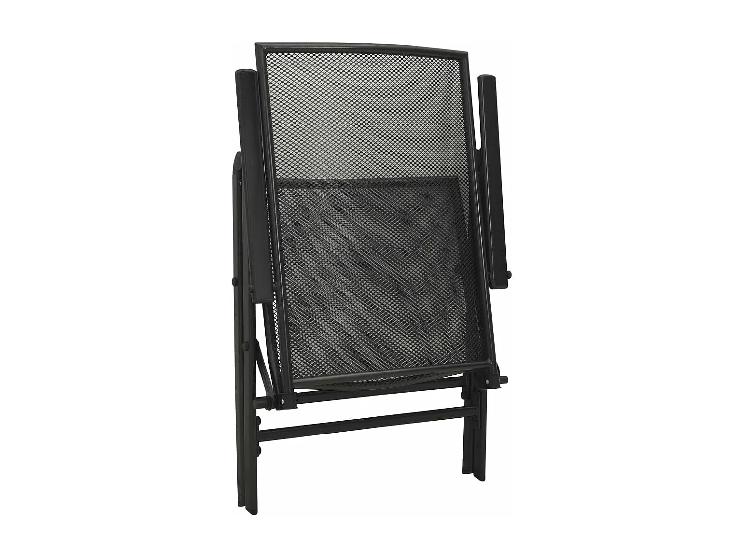 Chaises pliables en maille 4 pcs Acier Anthracite