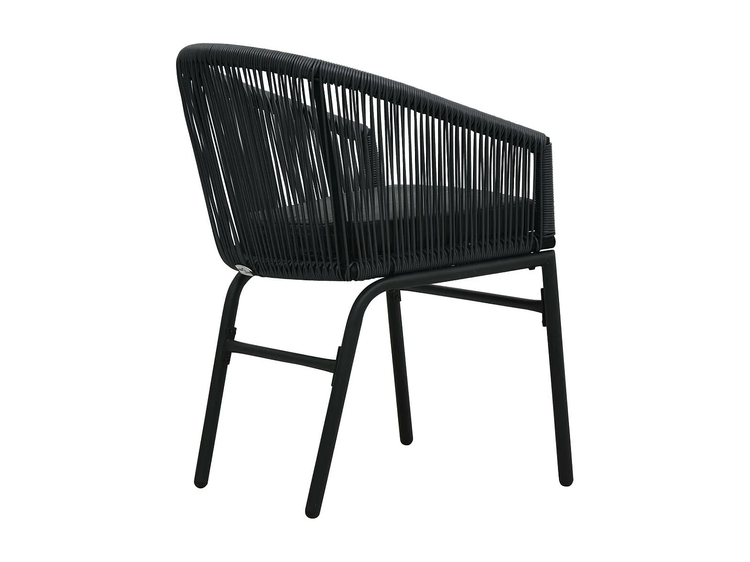 Chaises de jardin 2 pcs Noir Rotin PVC