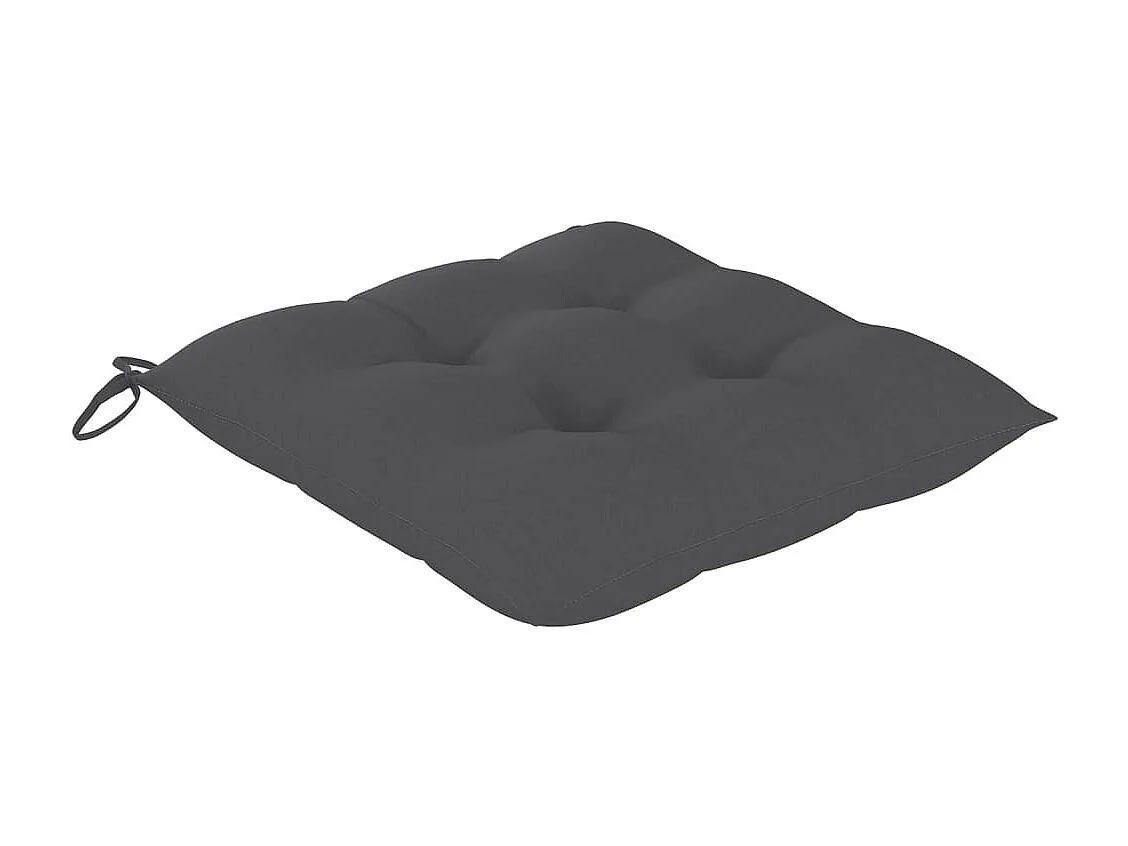 Chaises pliables de jardin avec coussins 8 pcs Teck solide 2