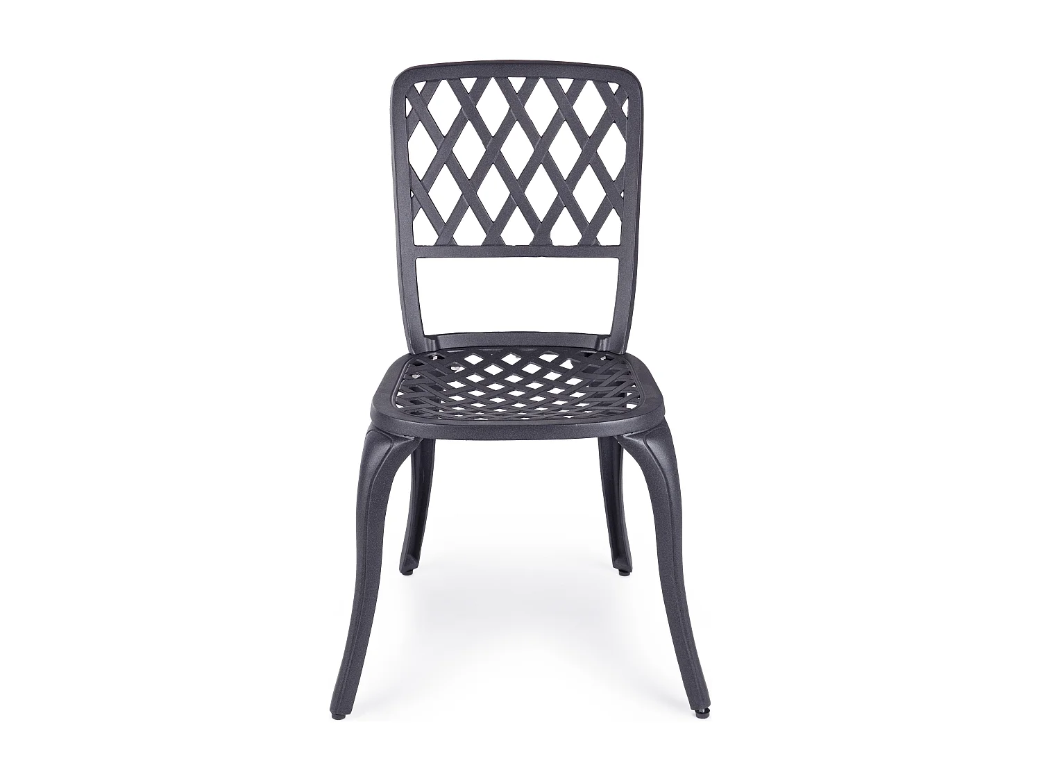 Fazola antraciet aluminium tuinstoel - Set van 2