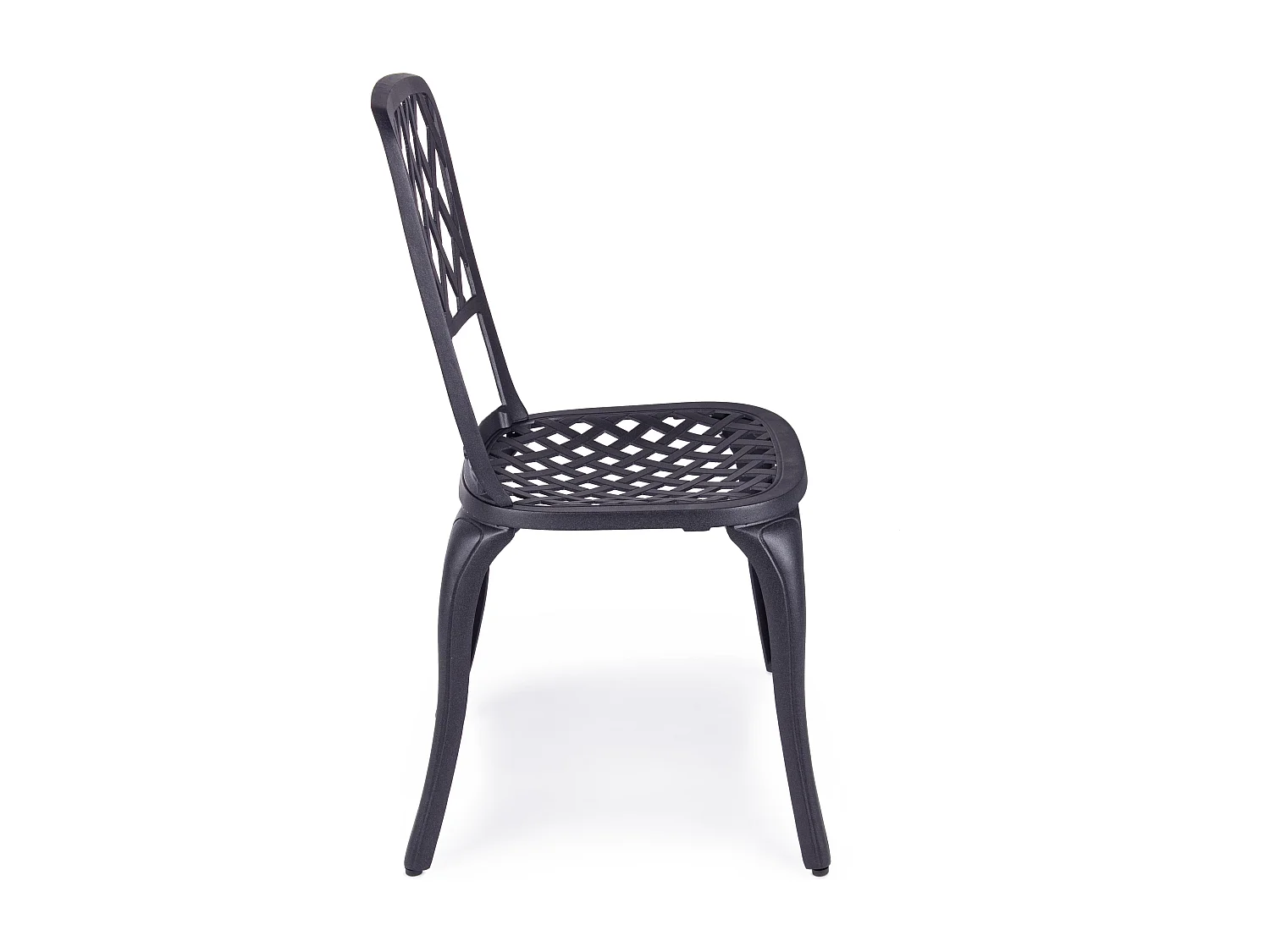 Fazola antraciet aluminium tuinstoel - Set van 2