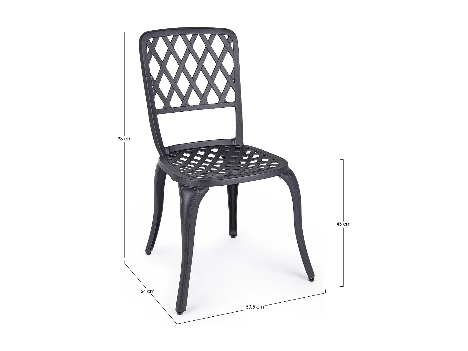 Chaise de jardin aluminium anthracite Fazola - Lot de 2