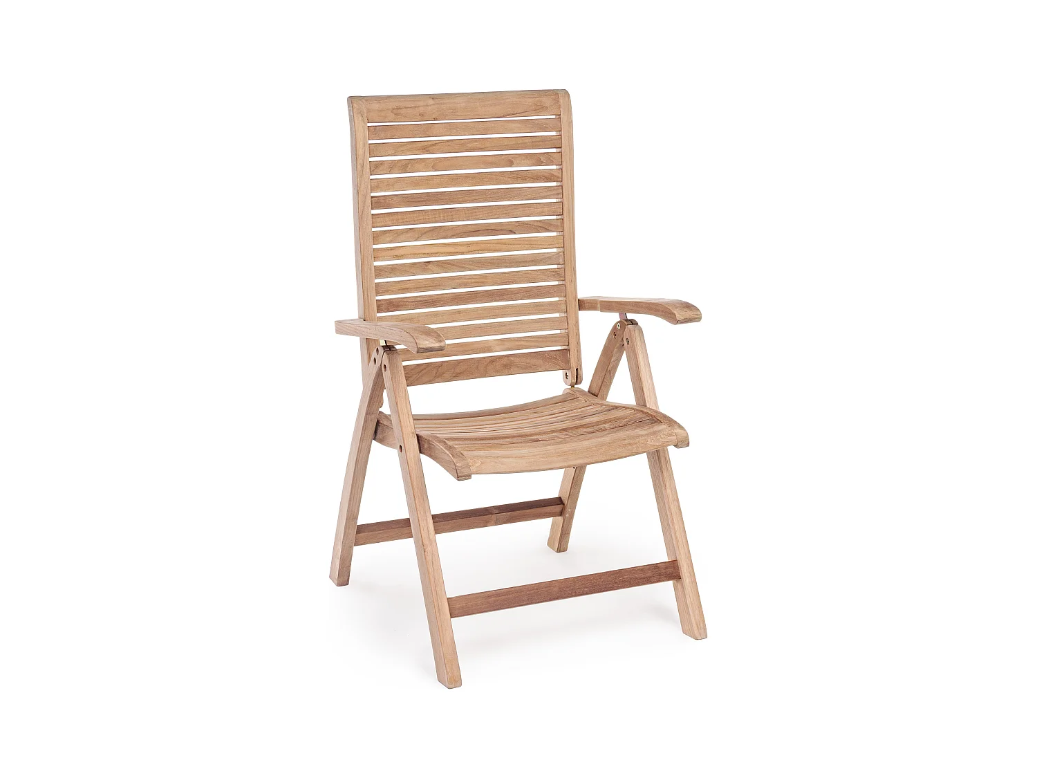 Fauteuil de jardin inclinable en bois teck naturel Marina
