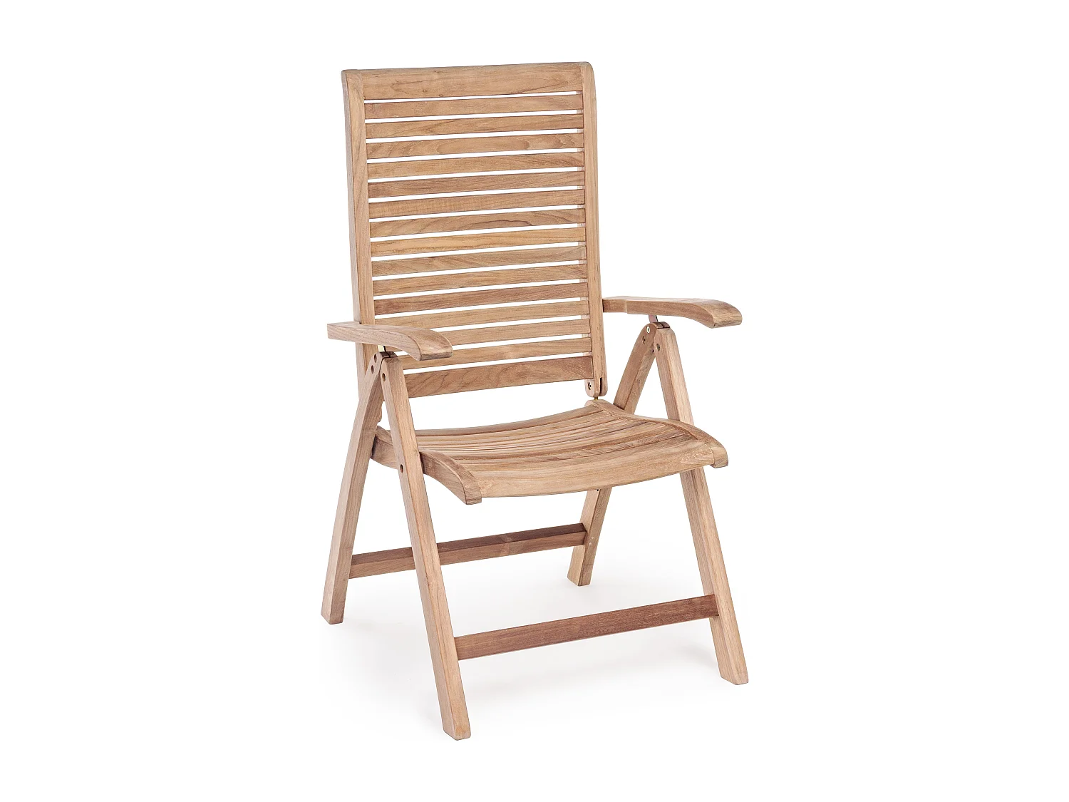 Fauteuil de jardin inclinable en bois teck naturel Marina