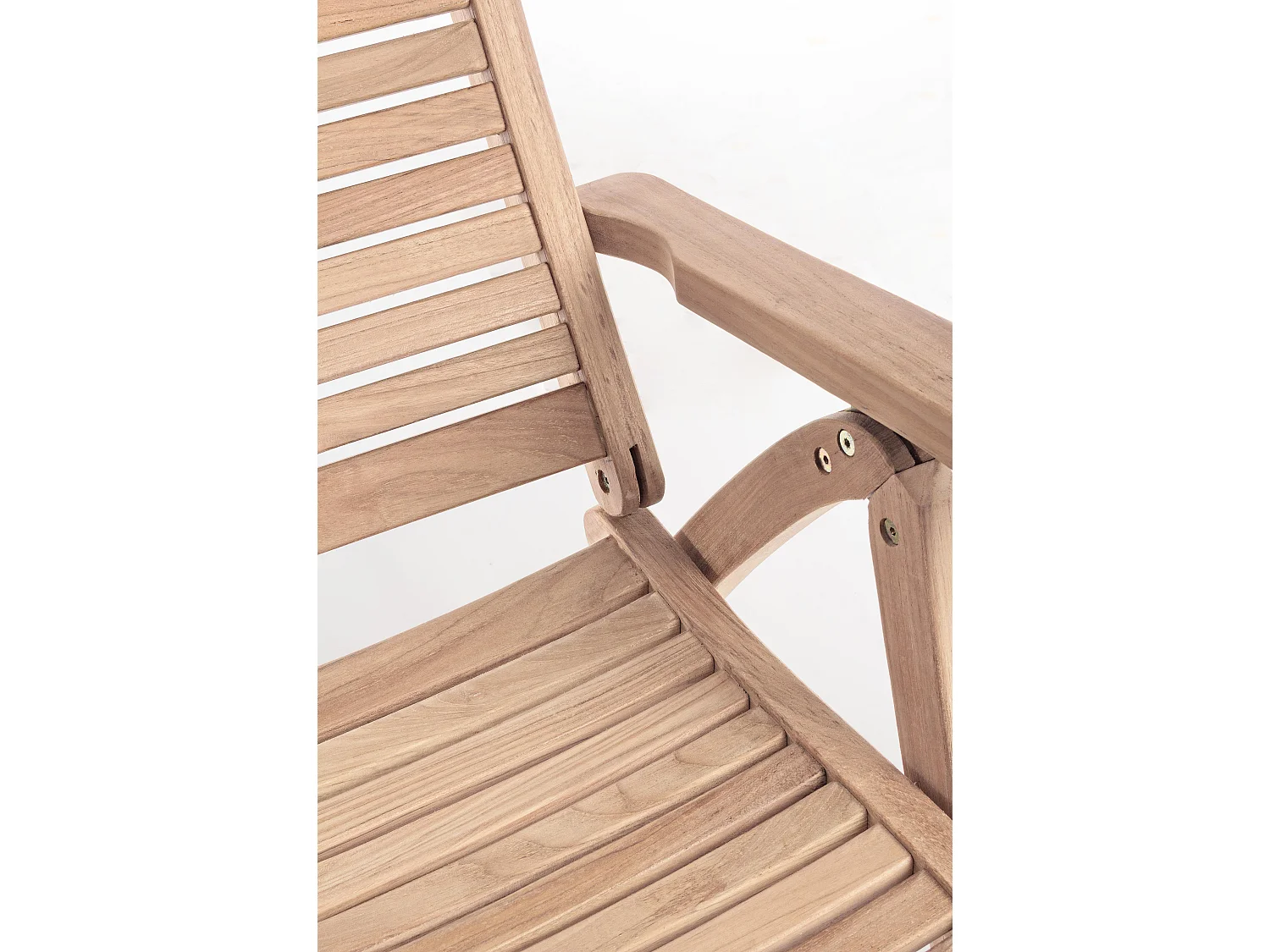Fauteuil de jardin inclinable en bois teck naturel Marina