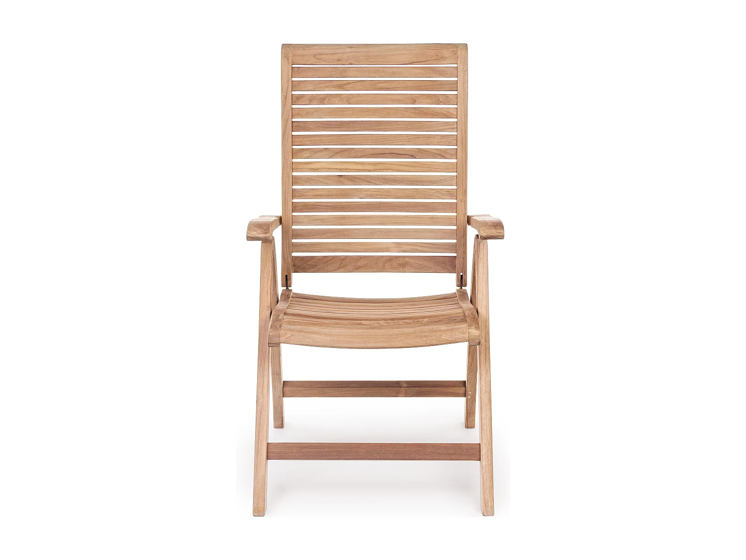 Fauteuil de jardin inclinable en bois teck naturel Marina