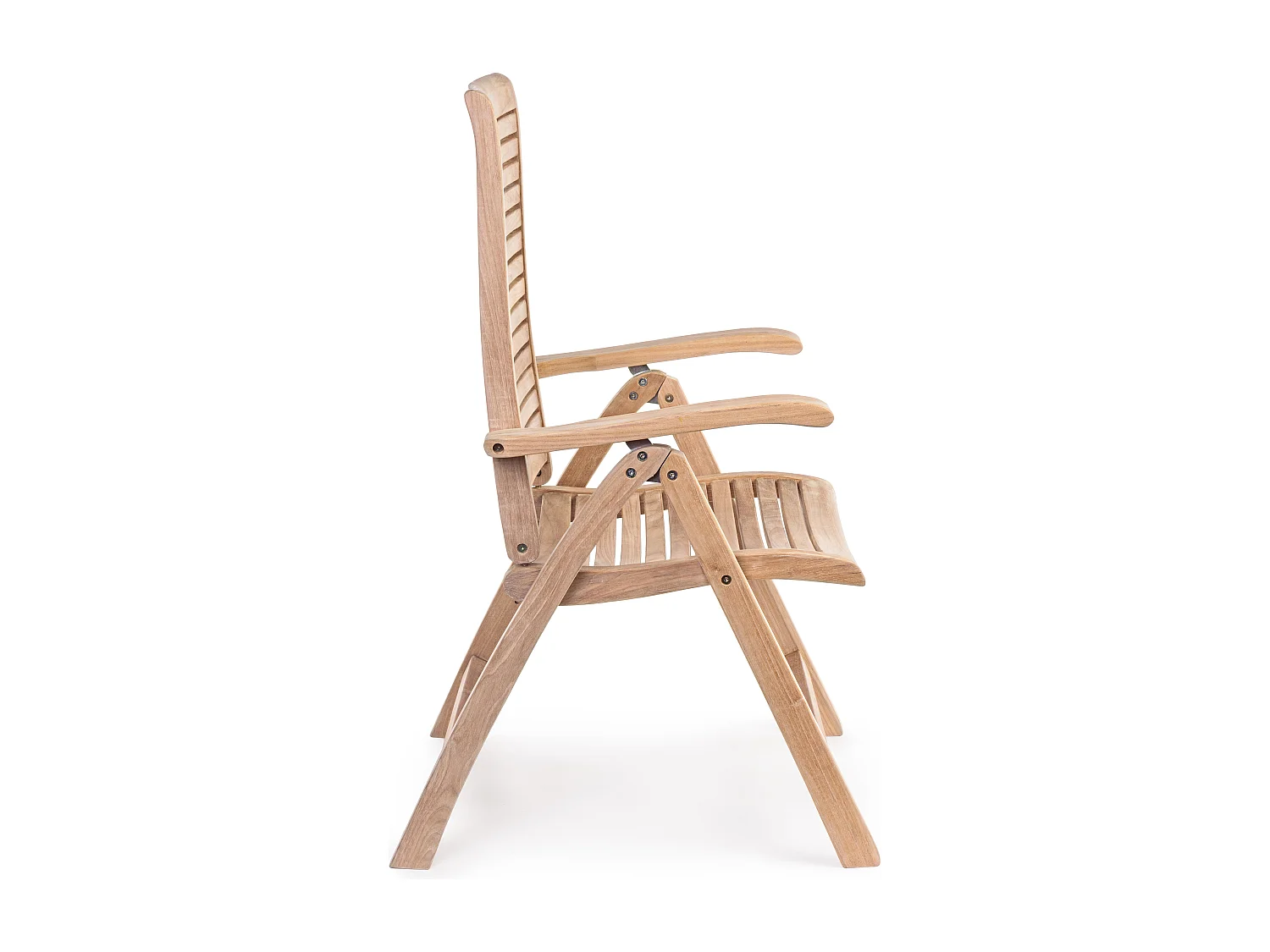Fauteuil de jardin inclinable en bois teck naturel Marina