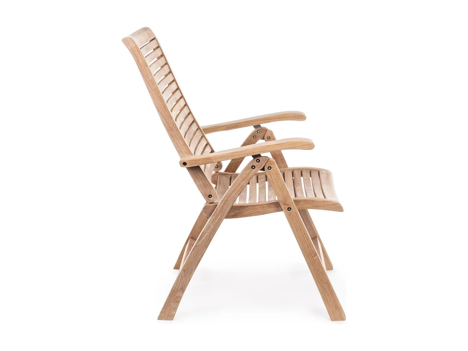 Fauteuil de jardin inclinable en bois teck naturel Marina