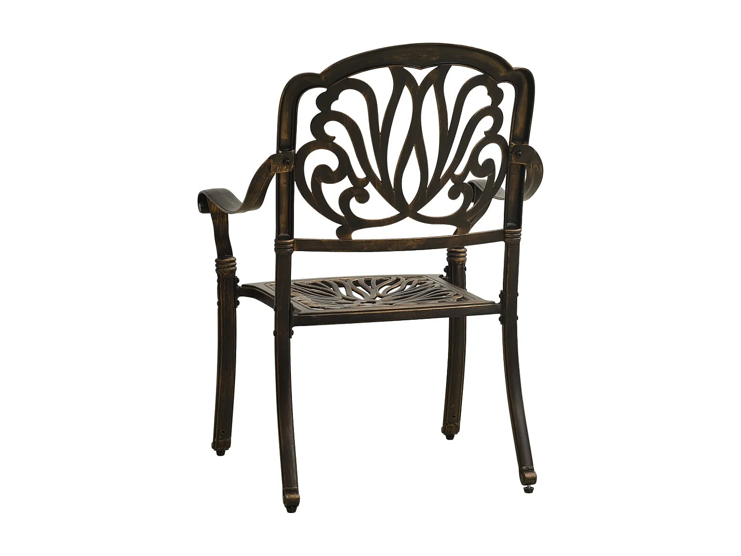 Chaises de jardin 2 pcs Aluminium coulé Bronze 2