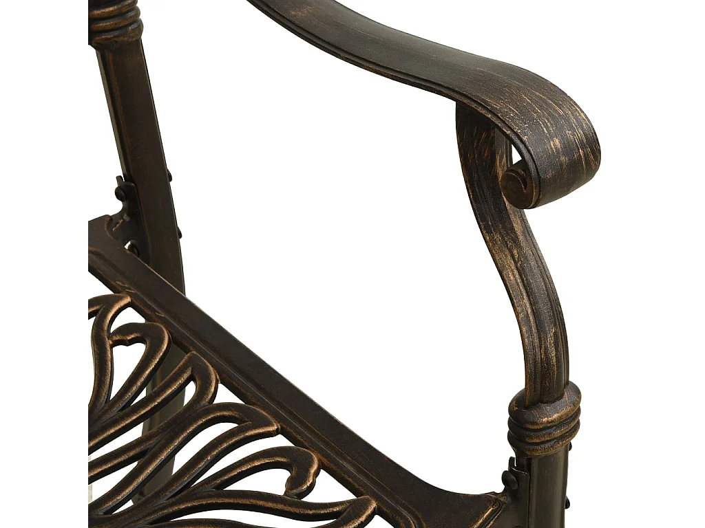 Chaises de jardin 2 pcs Aluminium coulé Bronze 2