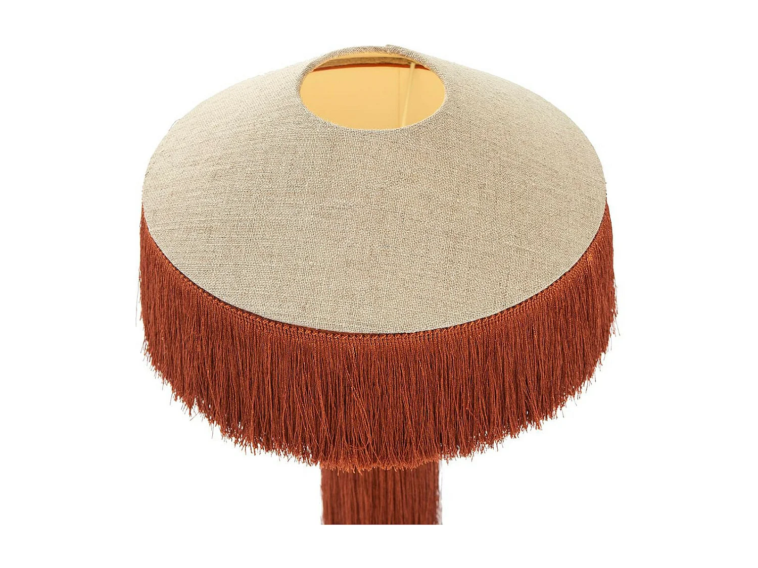 Lampe de table lin beige et ocre Angie