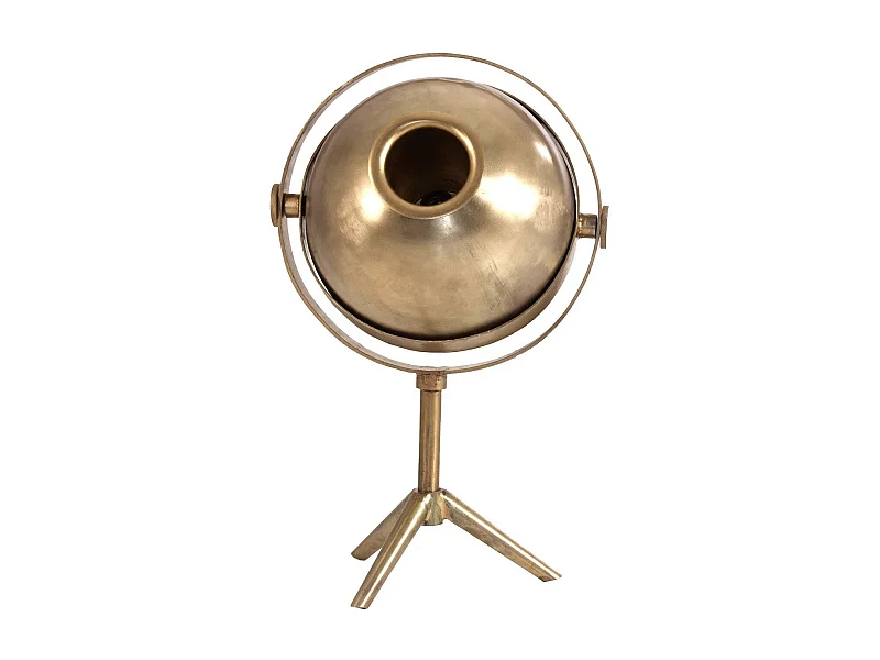 Lámpara de mesa Yavain 80 de metal dorado mate y latón