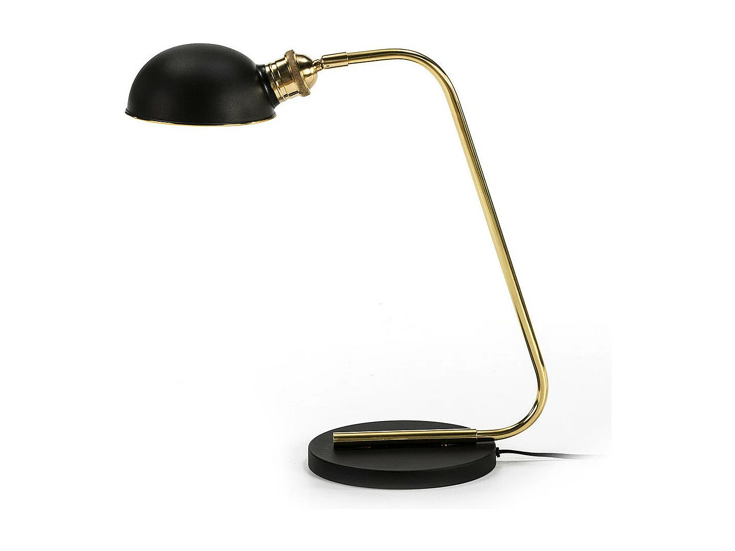 Lampe de table métal noir et pied métal doré Myhor