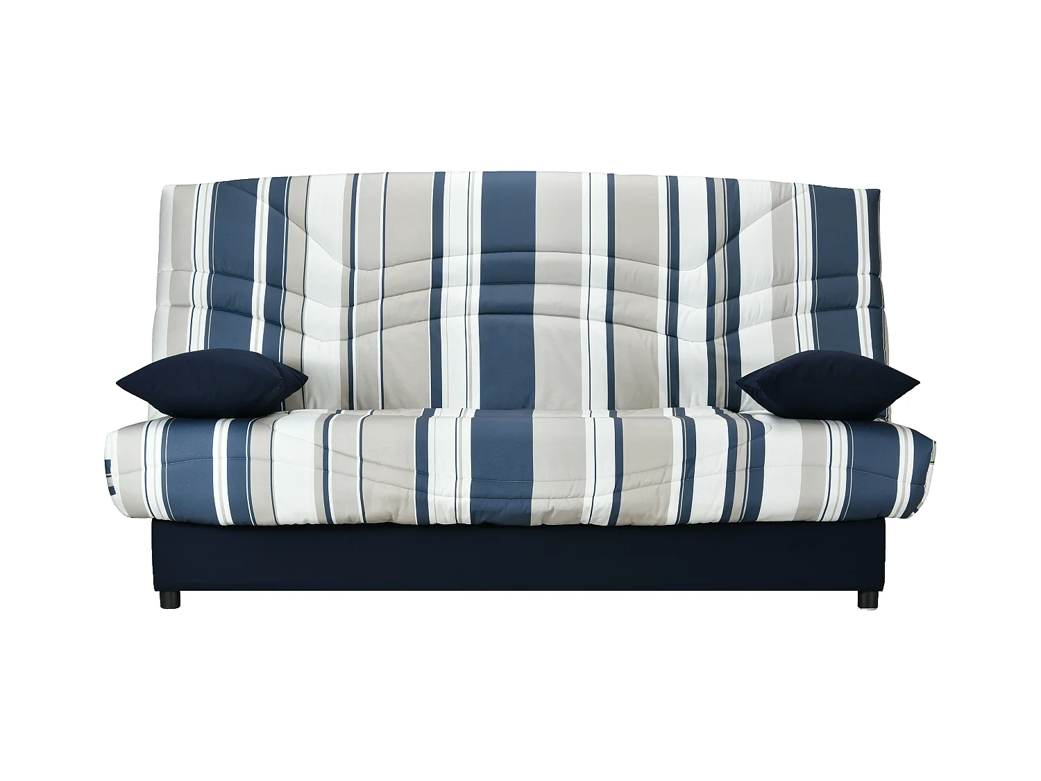 Clic-Clac rayures bleu 130x190 avec rangement matelas 13cm Star essentiel