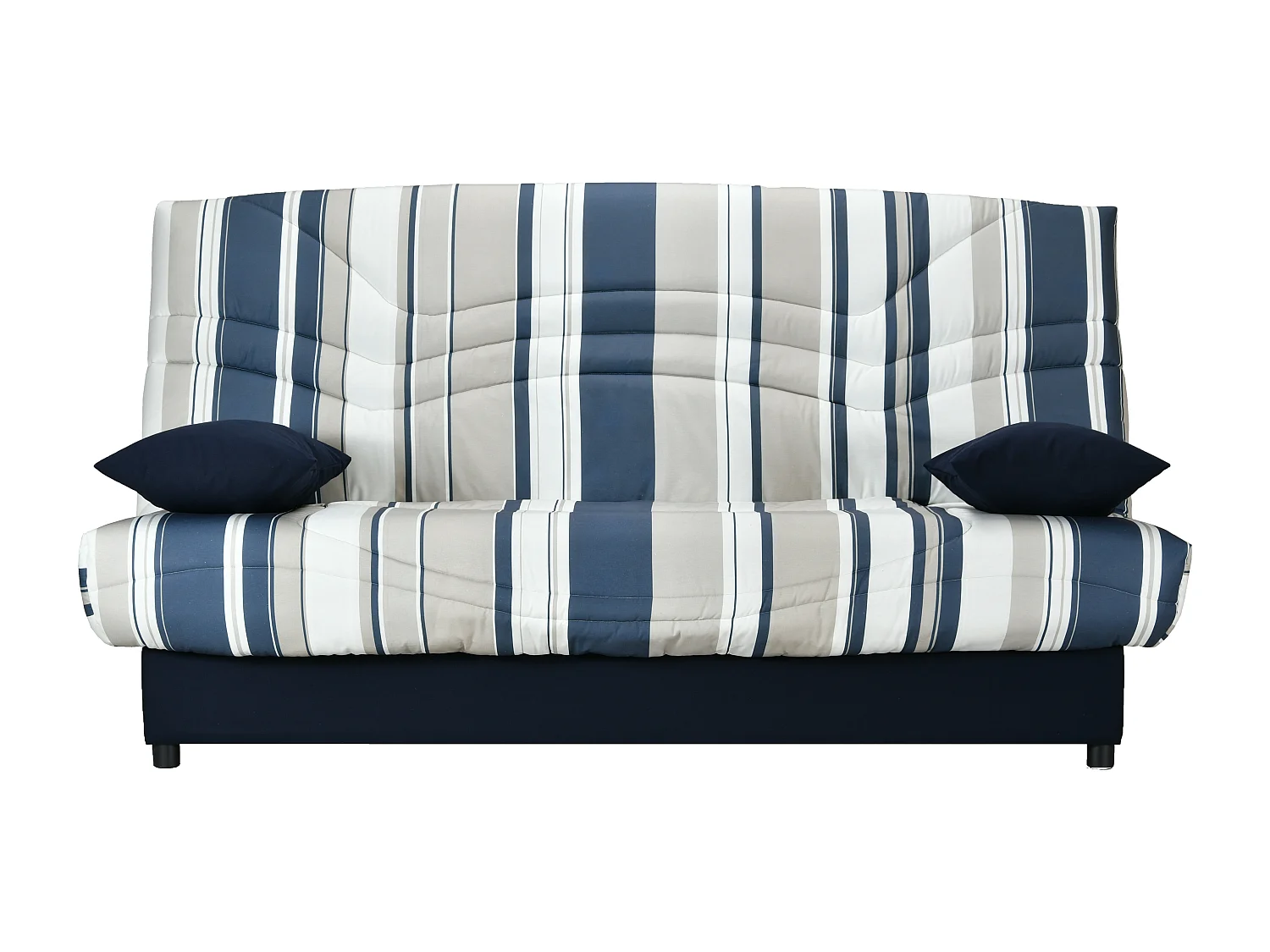 Clic-Clac rayures bleu 130x190 avec rangement matelas 13cm Star essentiel