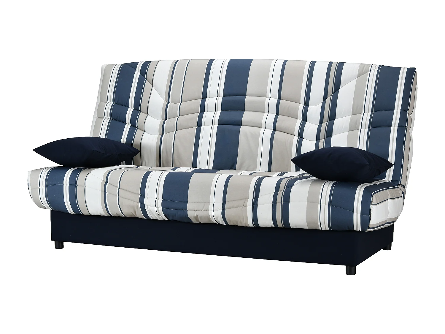 Clic-Clac rayures bleu 130x190 avec rangement matelas 13cm Star essentiel