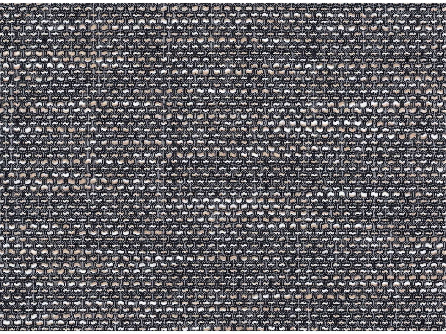 Canapé angle gauche convertible tissu gris chiné et simili noir James 245cm