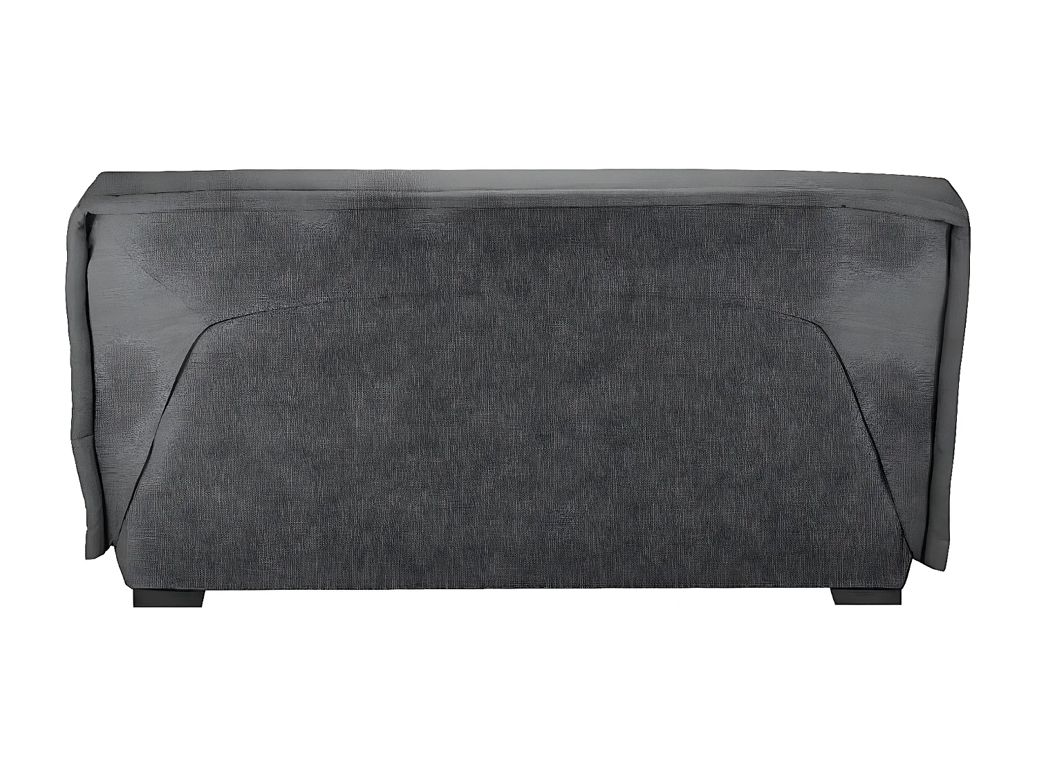 Canapé Clic Clac tissu avec coffre matelas Bultex 15cm Bianca 207cm-Couleur Gris foncé chiné