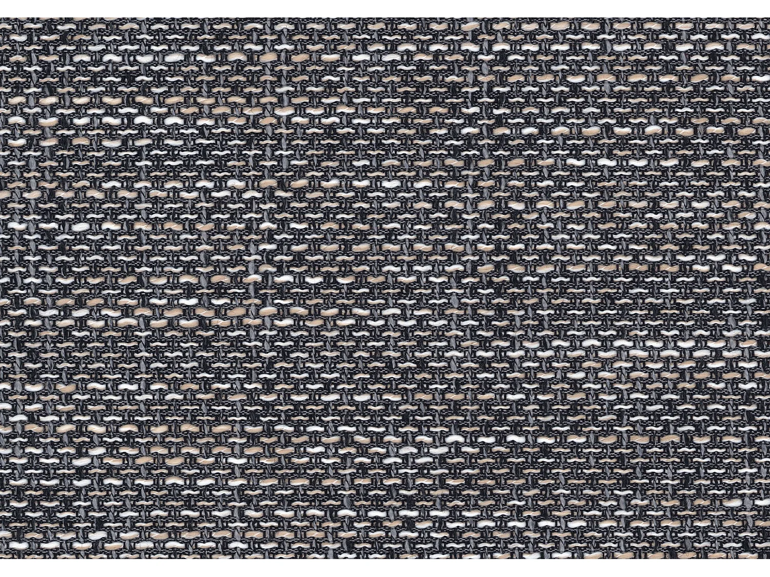 Canapé convertible angle droit tissu gris chiné et simili blanc Pika 260cm