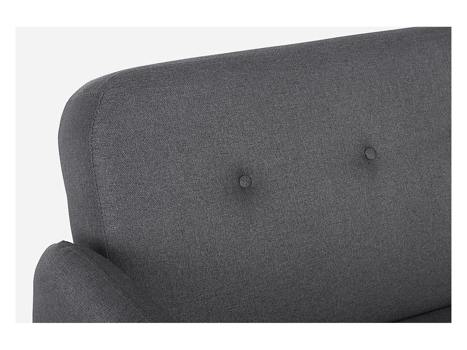 Canapé lit 3 places tissu polyester noir Becky