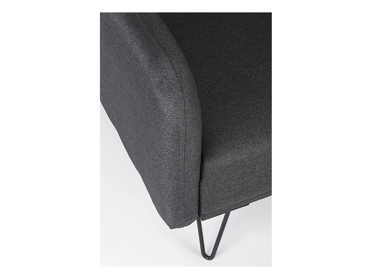 Canapé lit 3 places tissu polyester noir Becky