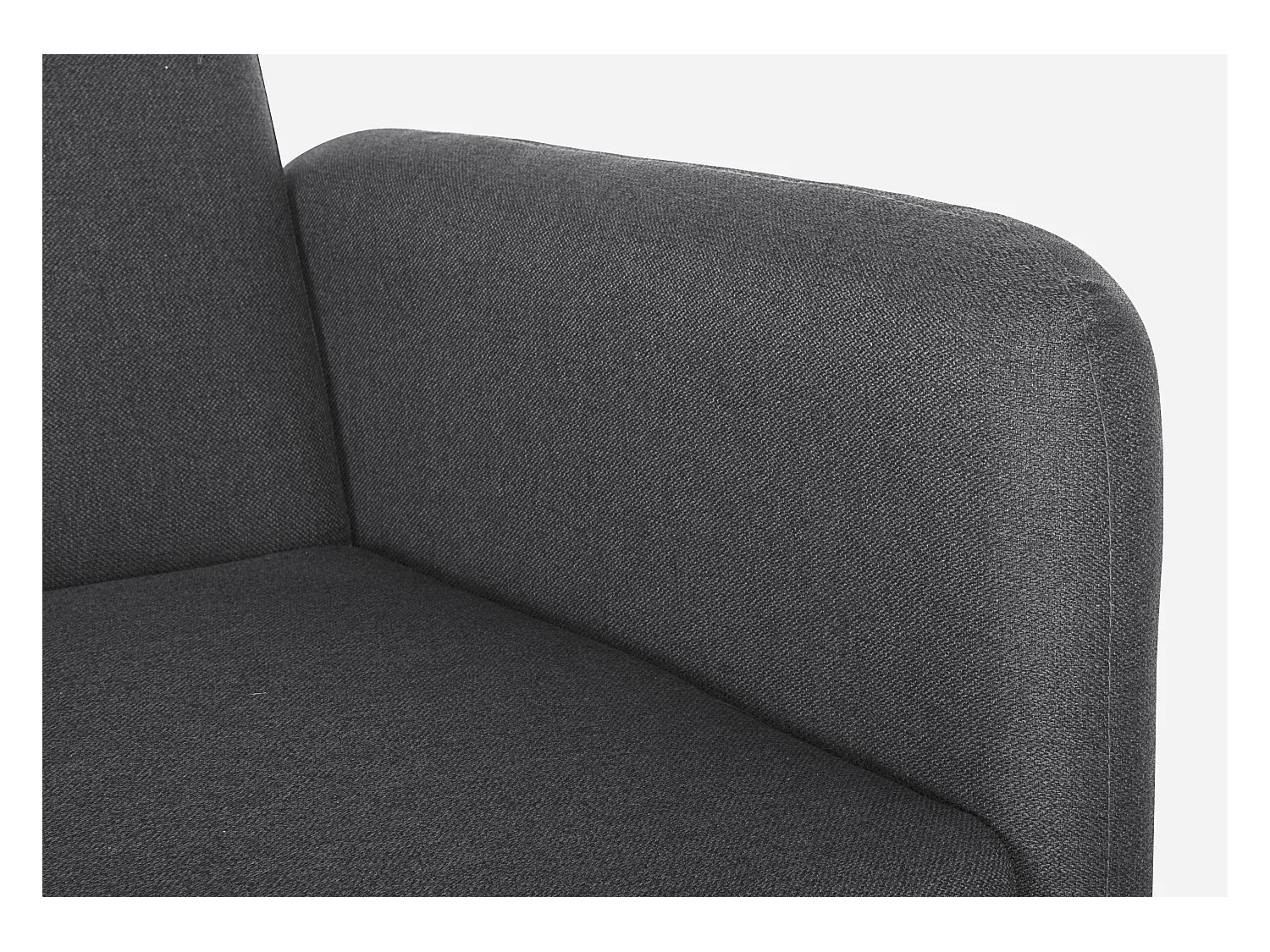 Canapé lit 3 places tissu polyester noir Becky