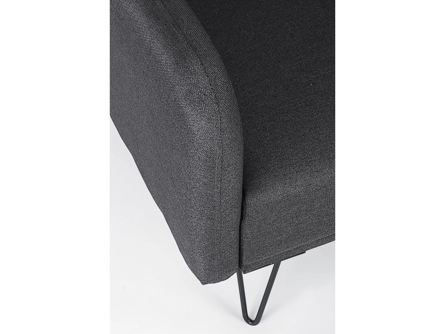 3-zits slaapbank zwart polyester stof Becky