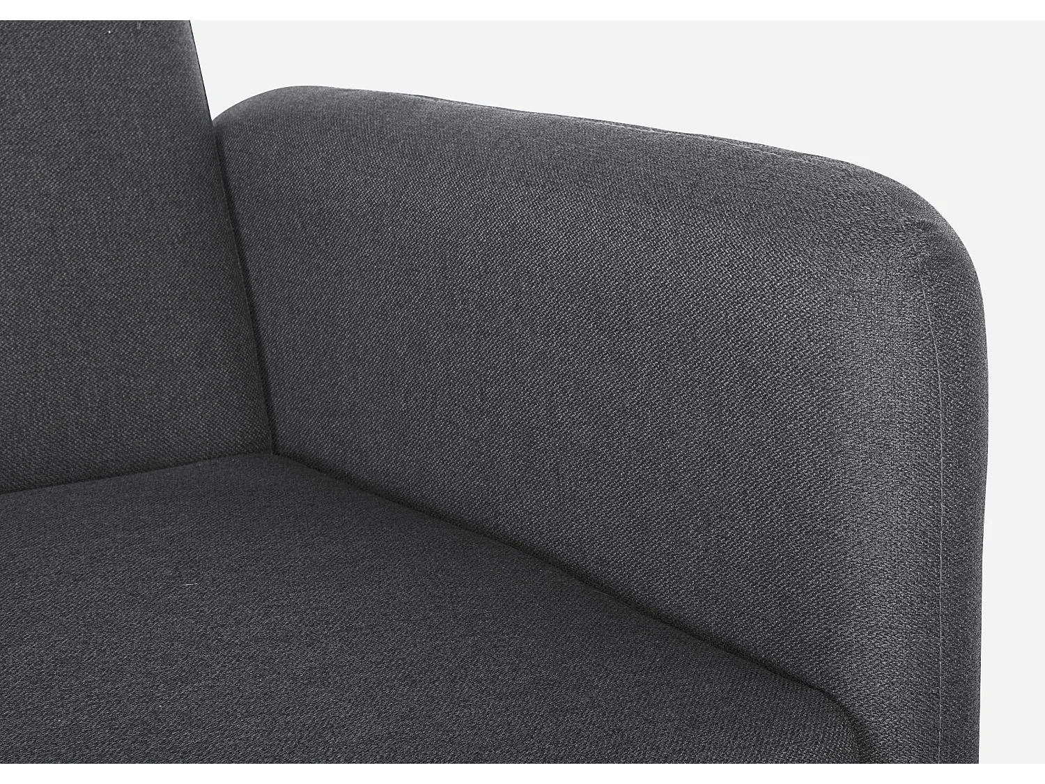 3-zits slaapbank zwart polyester stof Becky