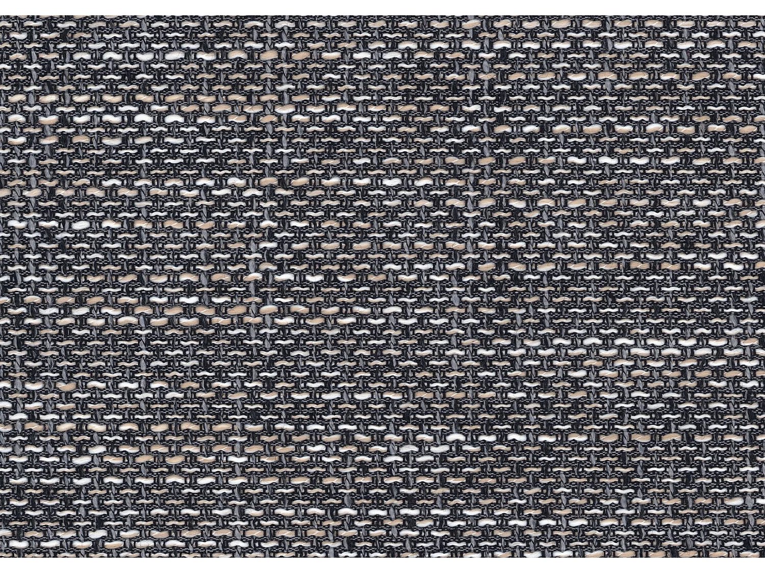 Canapé angle droit convertible simili blanc et tissu gris clair chiné Kapitona 270cm