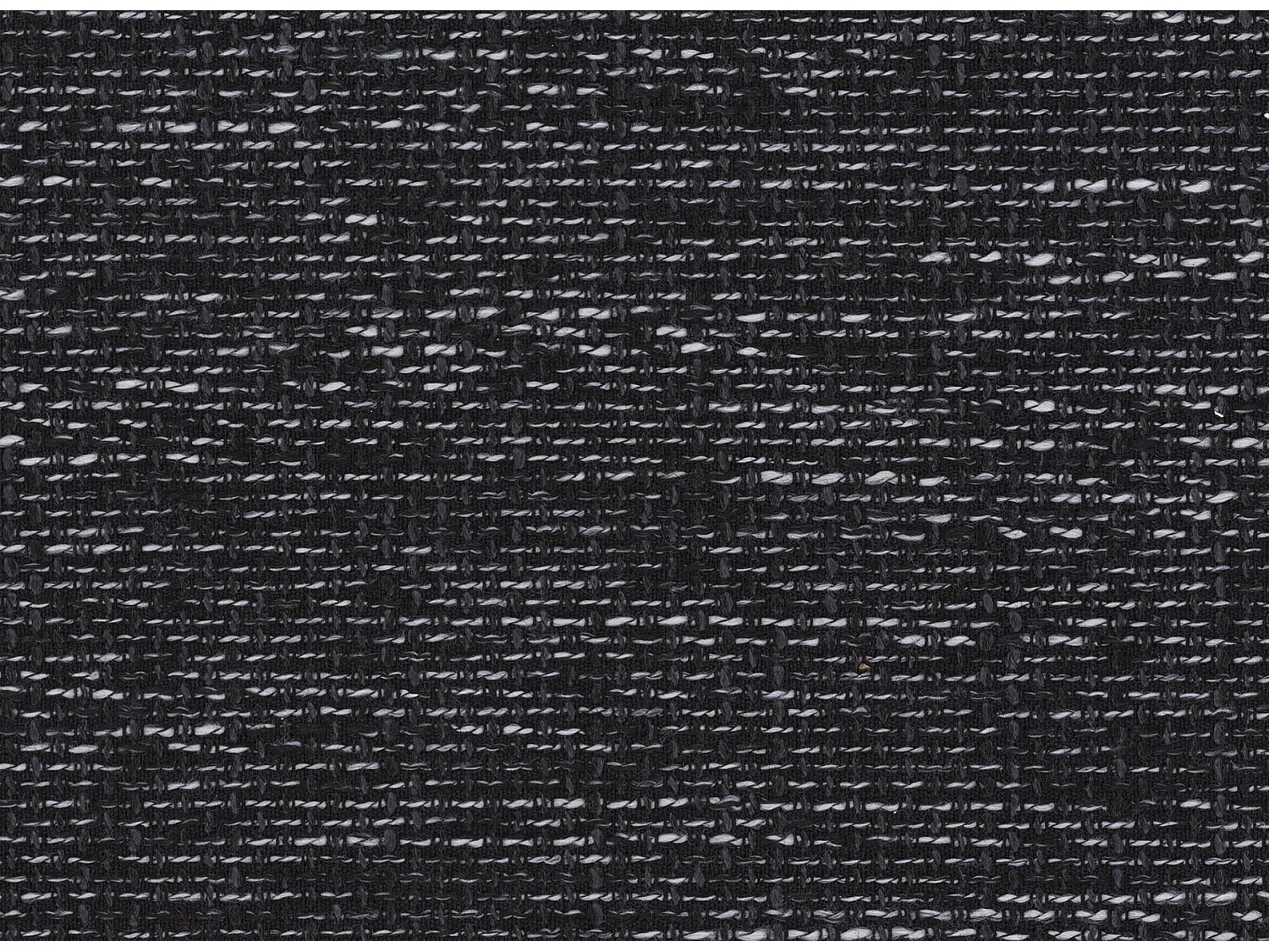 Canapé convertible angle droit simili cuir blanc et tissu noir chiné Polky 272cm