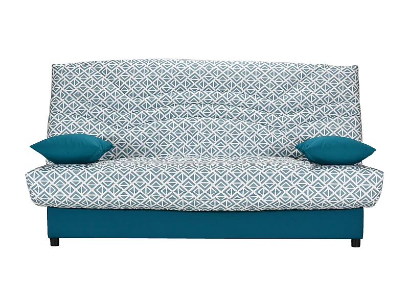 Clic-Clac impression bleue 130x190 avec rangement matelas 13cm Star essentiel