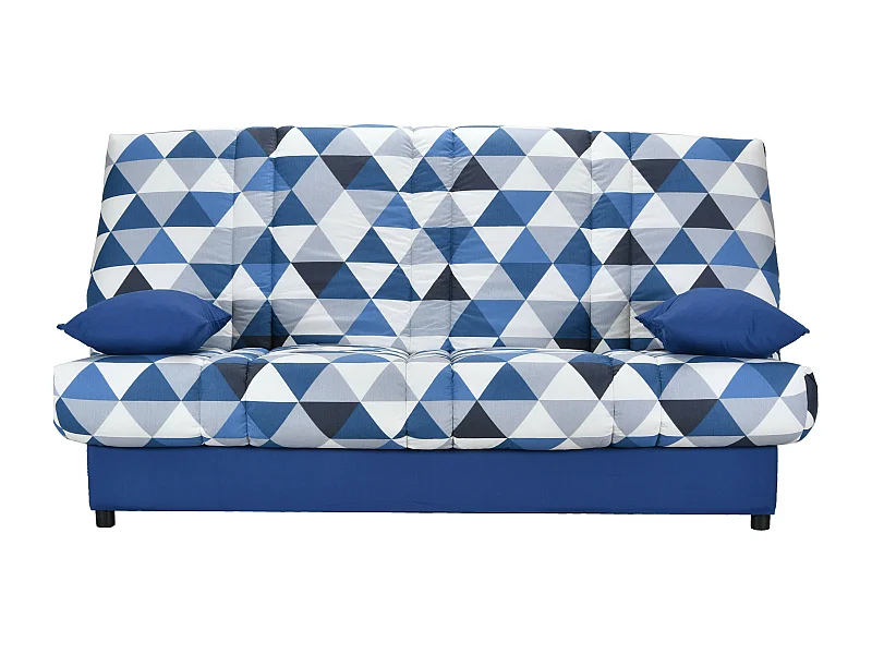 Clic Clac imprimé Arlequin bleu 130x190 matelas 11cm