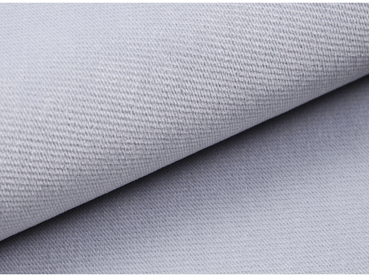 Canapé angle droit convertible tissu doux gris clair et bleu foncé James 245cm