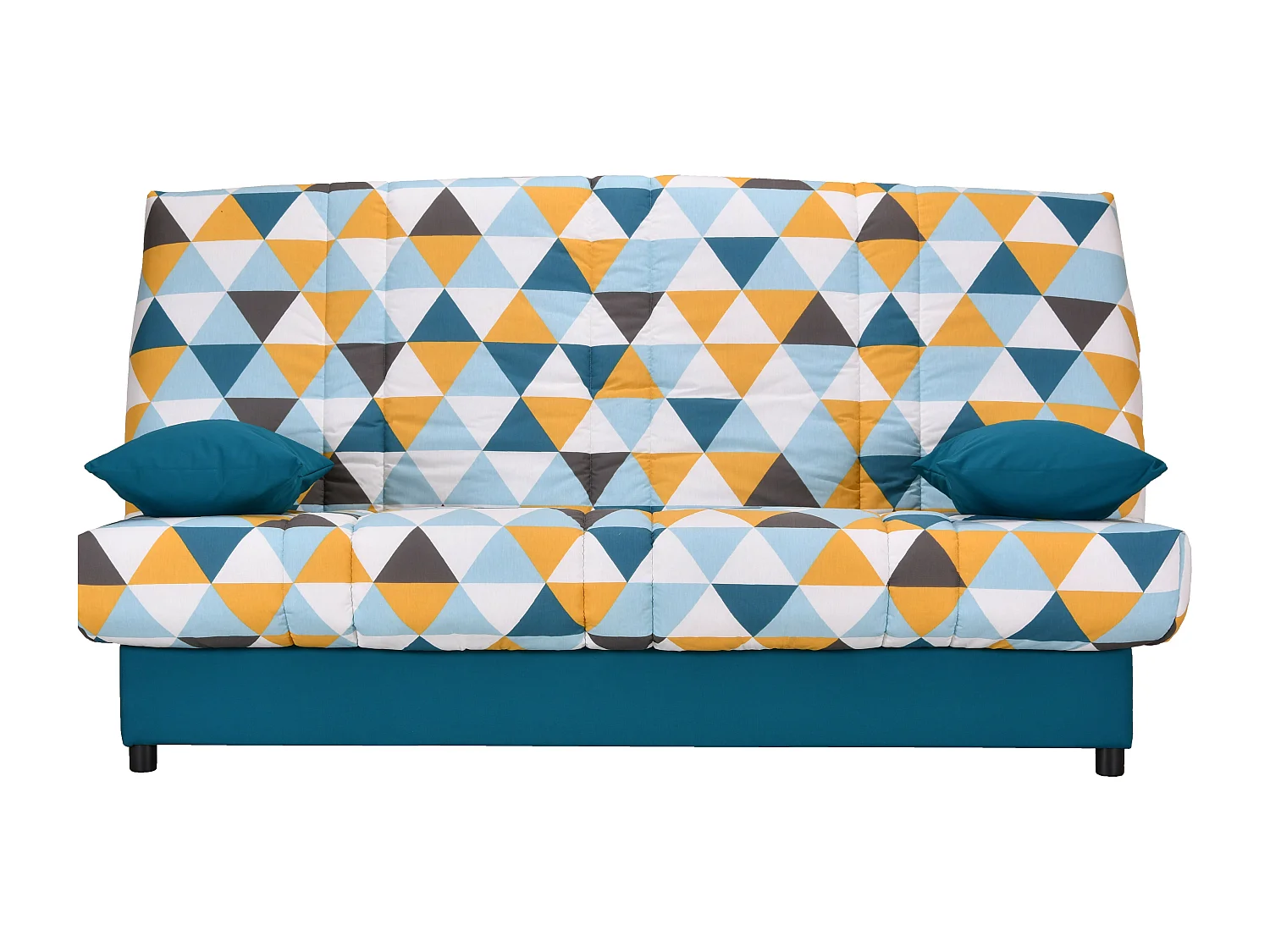 Clic Clac Harlequin print blauw oranje 130x190 cm matras 11 cm