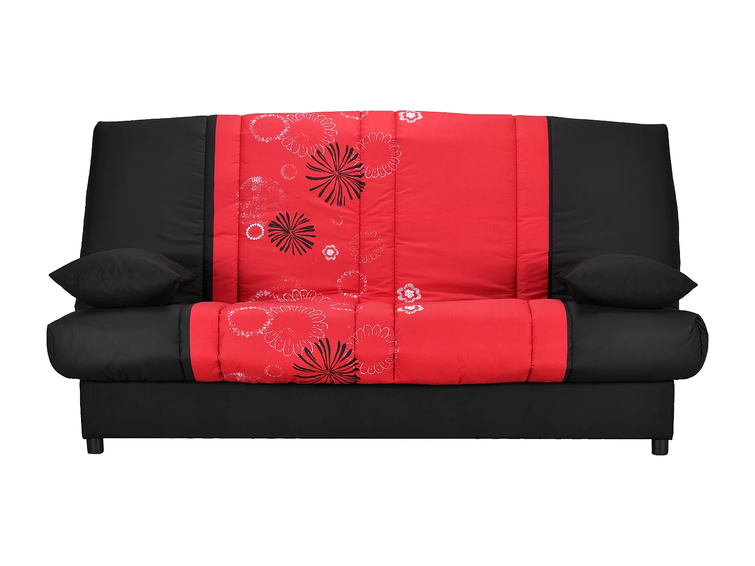 Clic Clac zwart en rood bedrukt 130x190 cm matras 11 cm