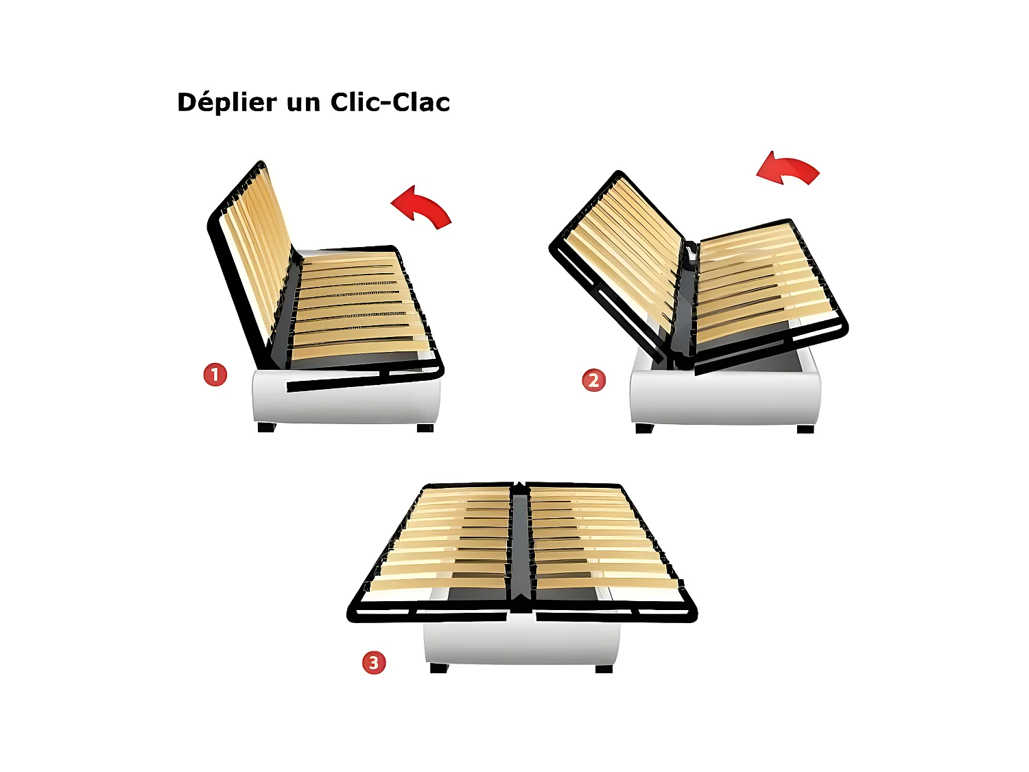 Clic Clac 130x190 matelas Sofaflex 11cm Gaby 193cm-Couleur Bleu marine