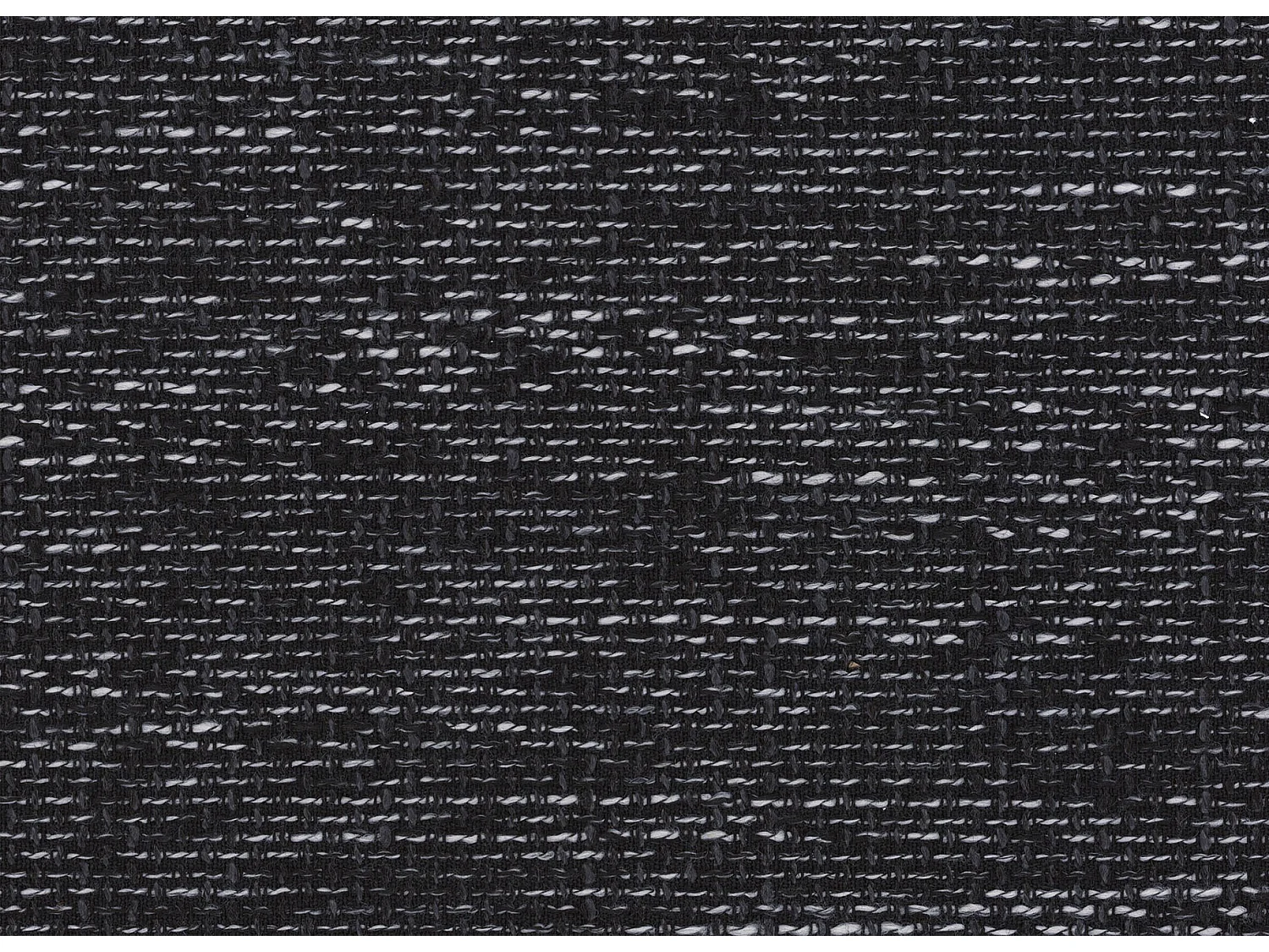 Canapé convertible angle gauche simili cuir blanc et tissu noir chiné Polky 272cm