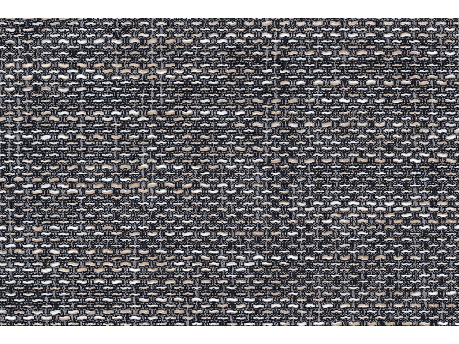 Canapé angle droit convertible tissu gris chiné et simili noir Kapitona 270cm