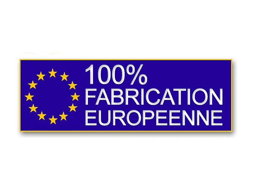 Sofá esquinero convertible KAPONA en tela y piel sintética - Patas de acero cromado-Negro/gris jaspeado-Ángulos rectos