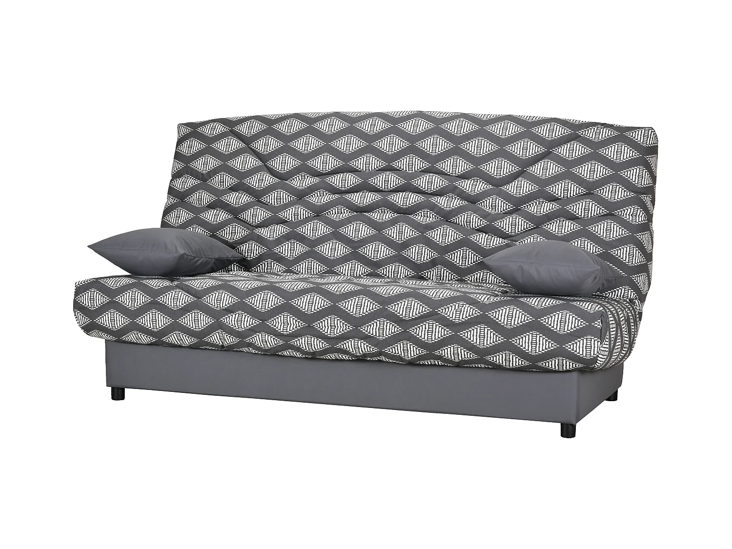 Clic-Clac impression grise 130x190 avec rangement matelas 13cm Star essentiel