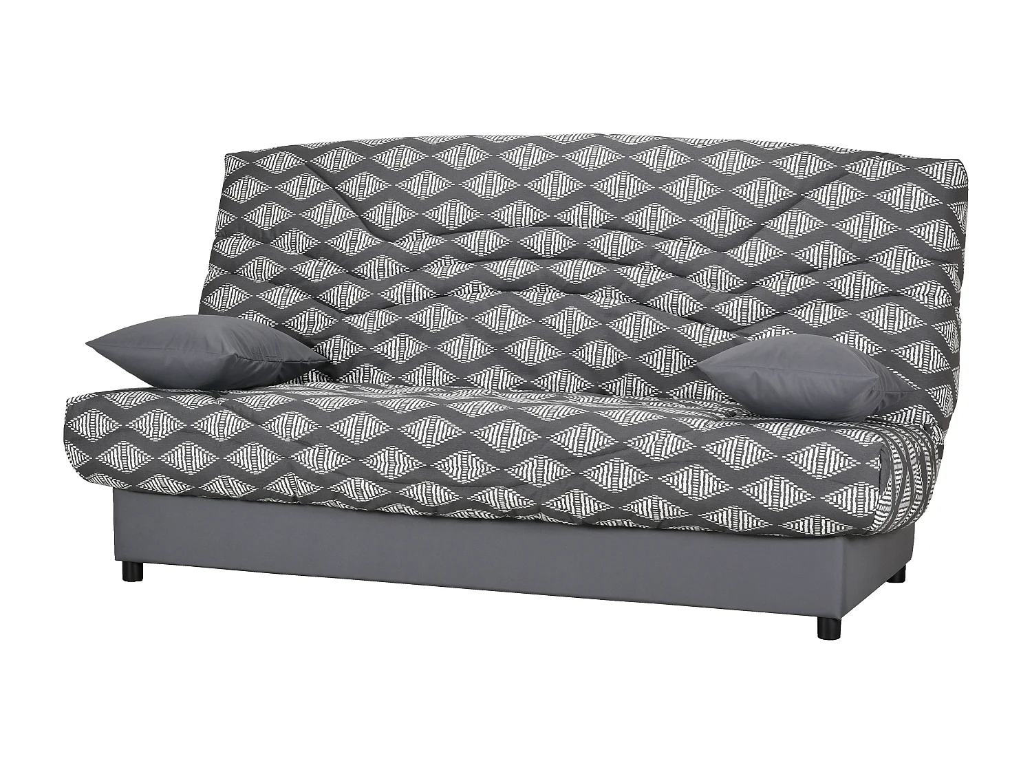 Clic-Clac impression grise 130x190 avec rangement matelas 13cm Star essentiel