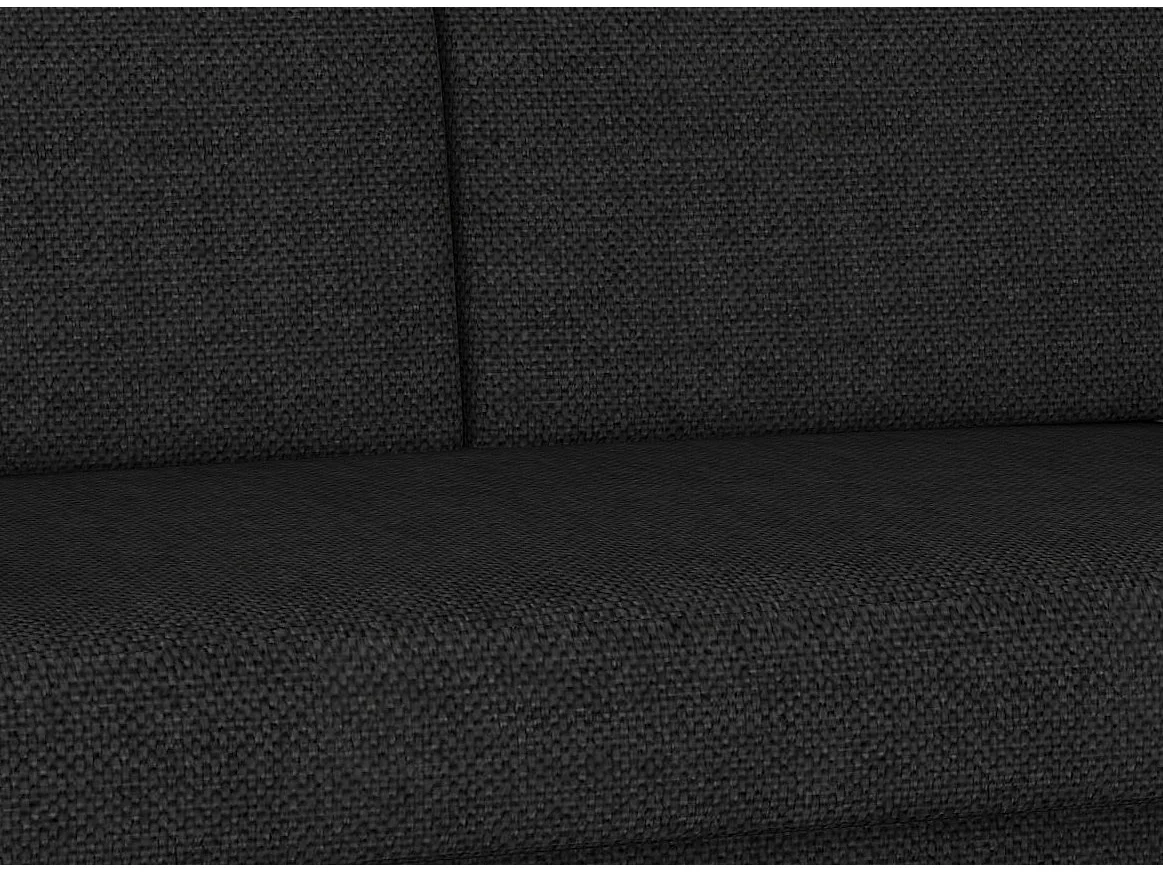 2-zits slaapbank in zwarte stof en wit kunstleer Korina 202 cm