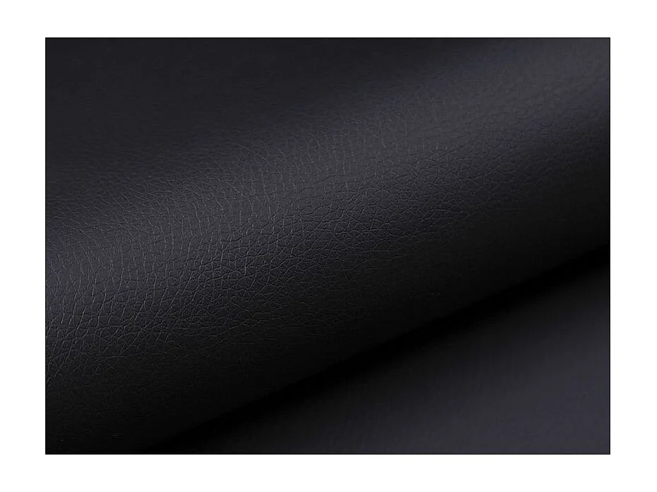 Canapé convertible angle droit tissu gris clair et simili noir Waker 275cm