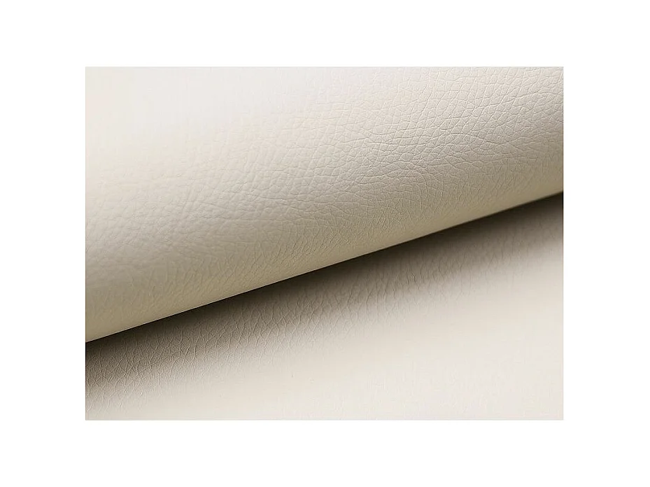 Canapé angle convertible et réversible simili beige et tissu marron clair chiné Luzo 245cm